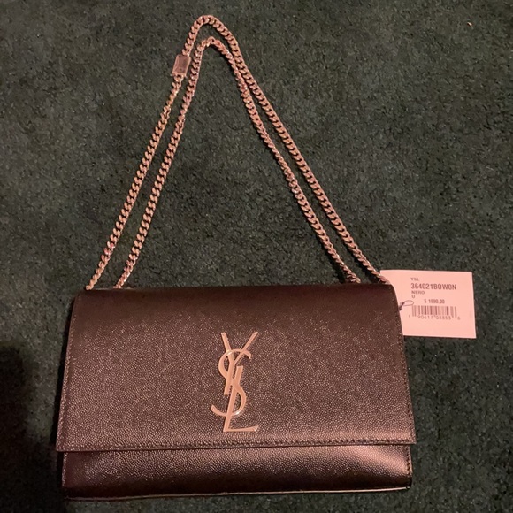 Black YSL Medium Kate Leather Chain Bag - Picture 4 of 6